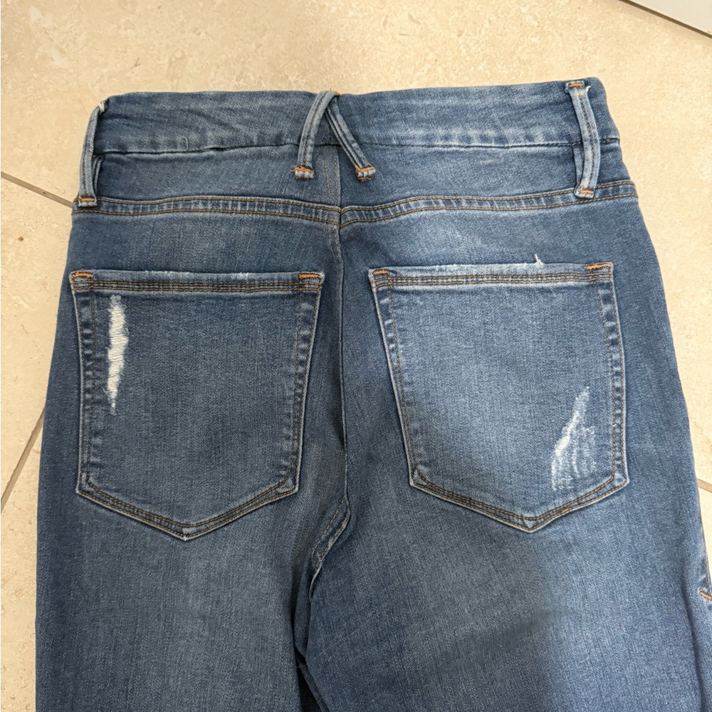 Good American Blue Skinny Jeans with Embellished Ankle - Picture 6 of 7